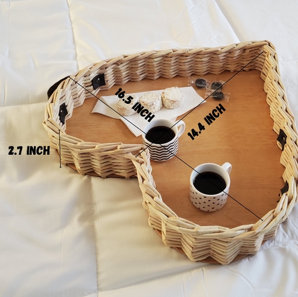 Basket Tray with Leather Handles - Picture 9 of 9